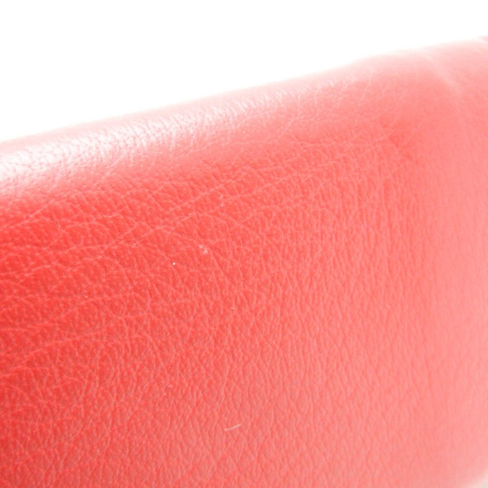 Balenciaga Papier Mini Wallet 391446 Women's Leather Wallet (tri-fold) Red Color - Picture 12 of 16